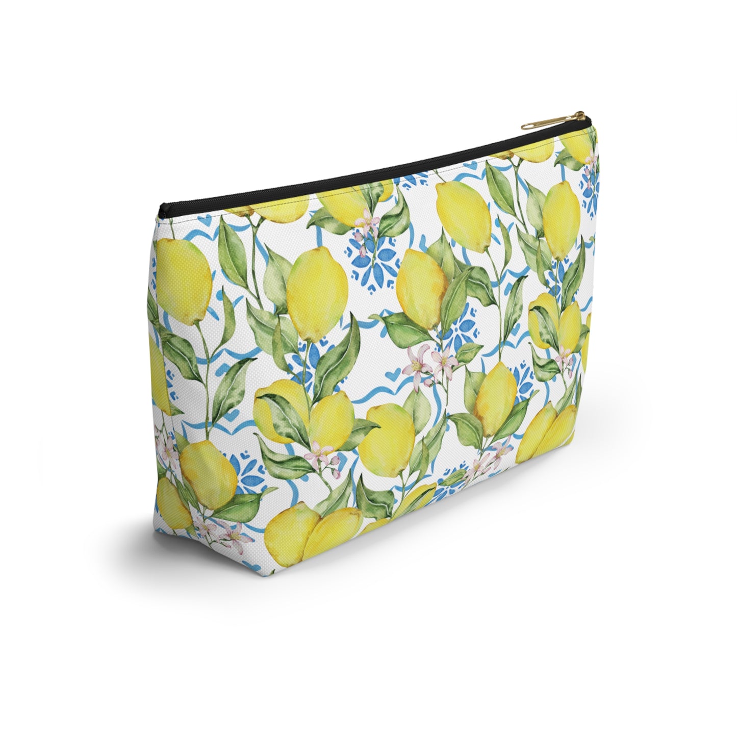 Mediterranean Lemons Accessory Pouch w T-bottom