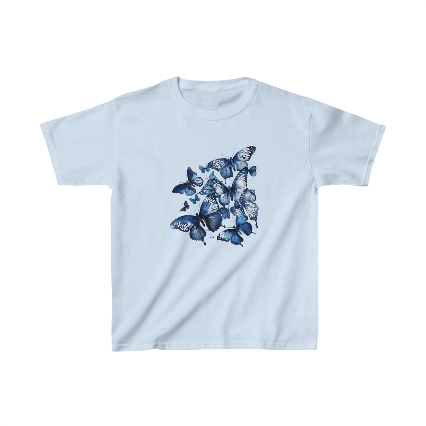 Women's Baby Tee Retro Butterfly Shirt.
