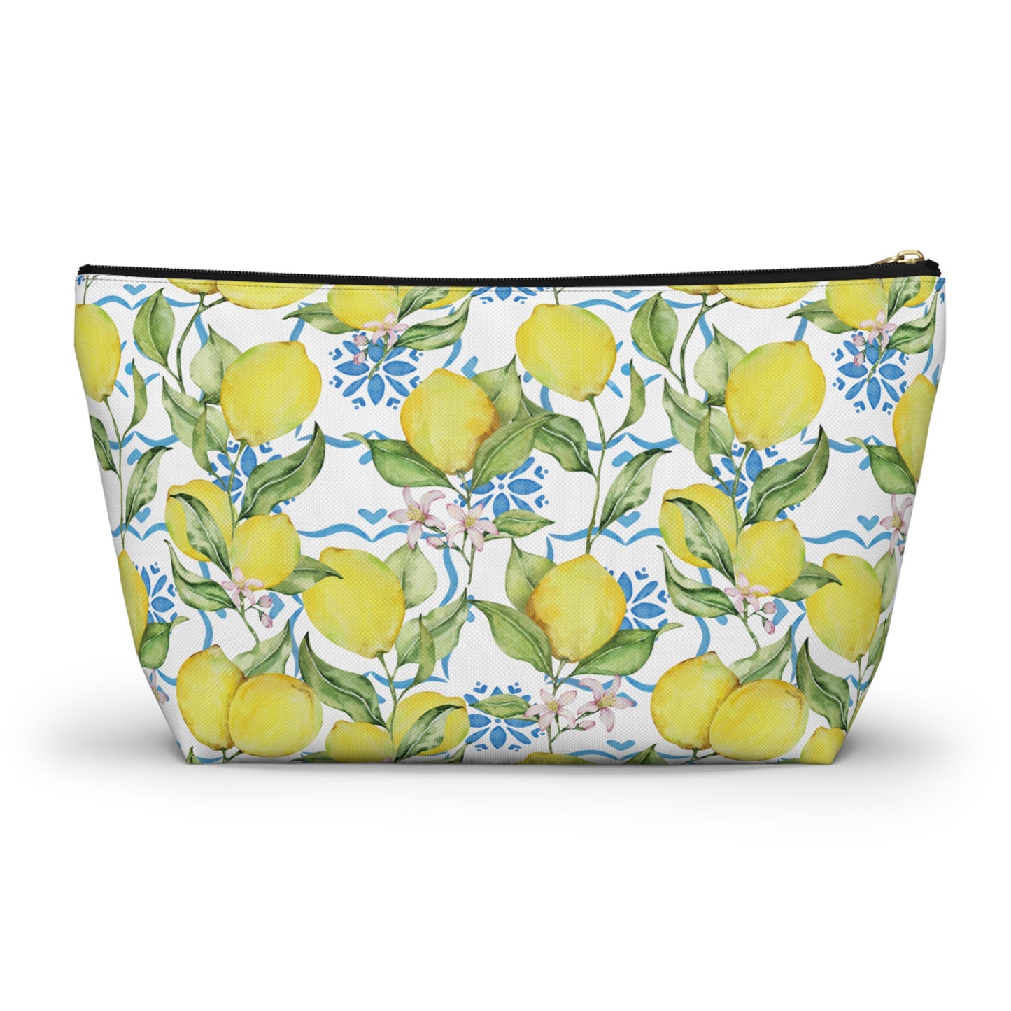 Mediterranean Lemons Accessory Pouch w T-bottom