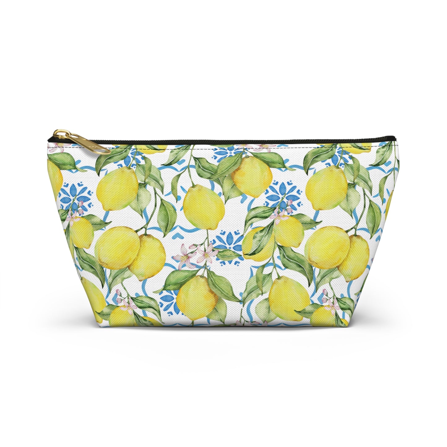 Mediterranean Lemons Accessory Pouch w T-bottom