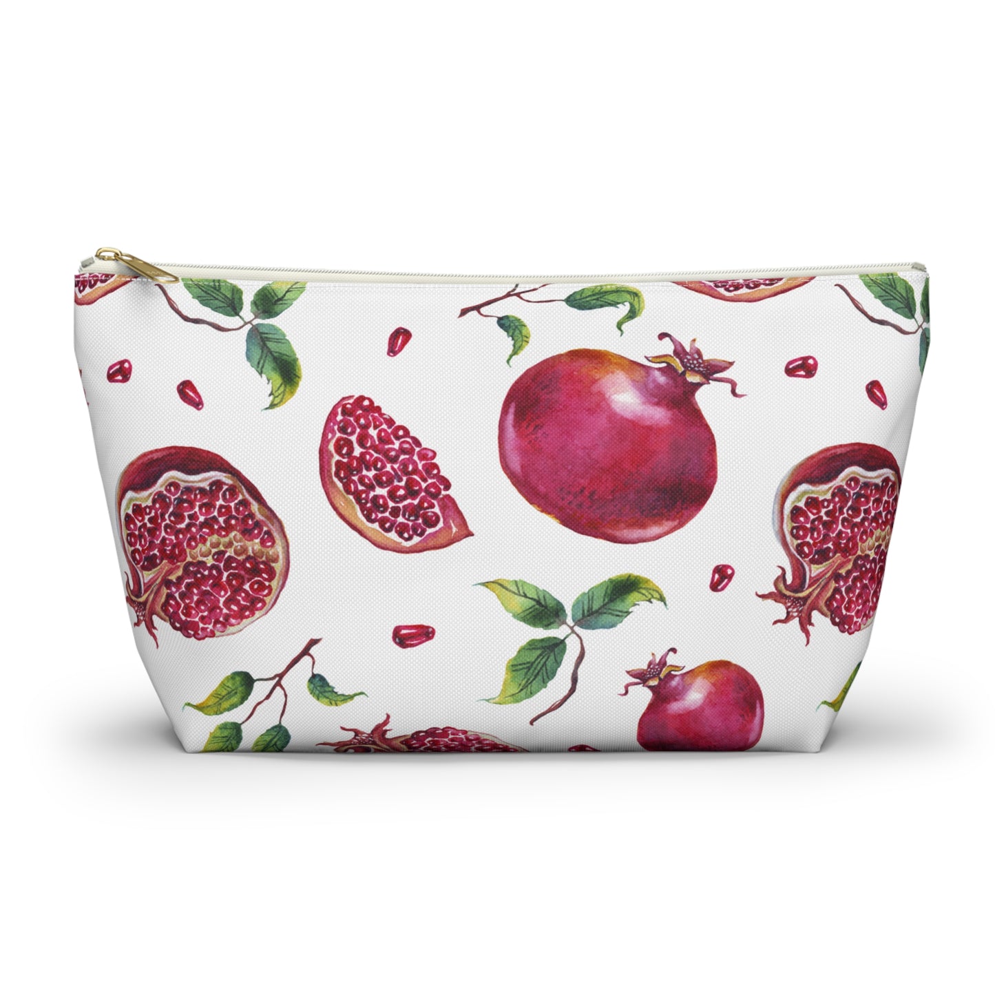 Pomegranate Accessory Pouch w T-bottom, make up, accessories travel pouch