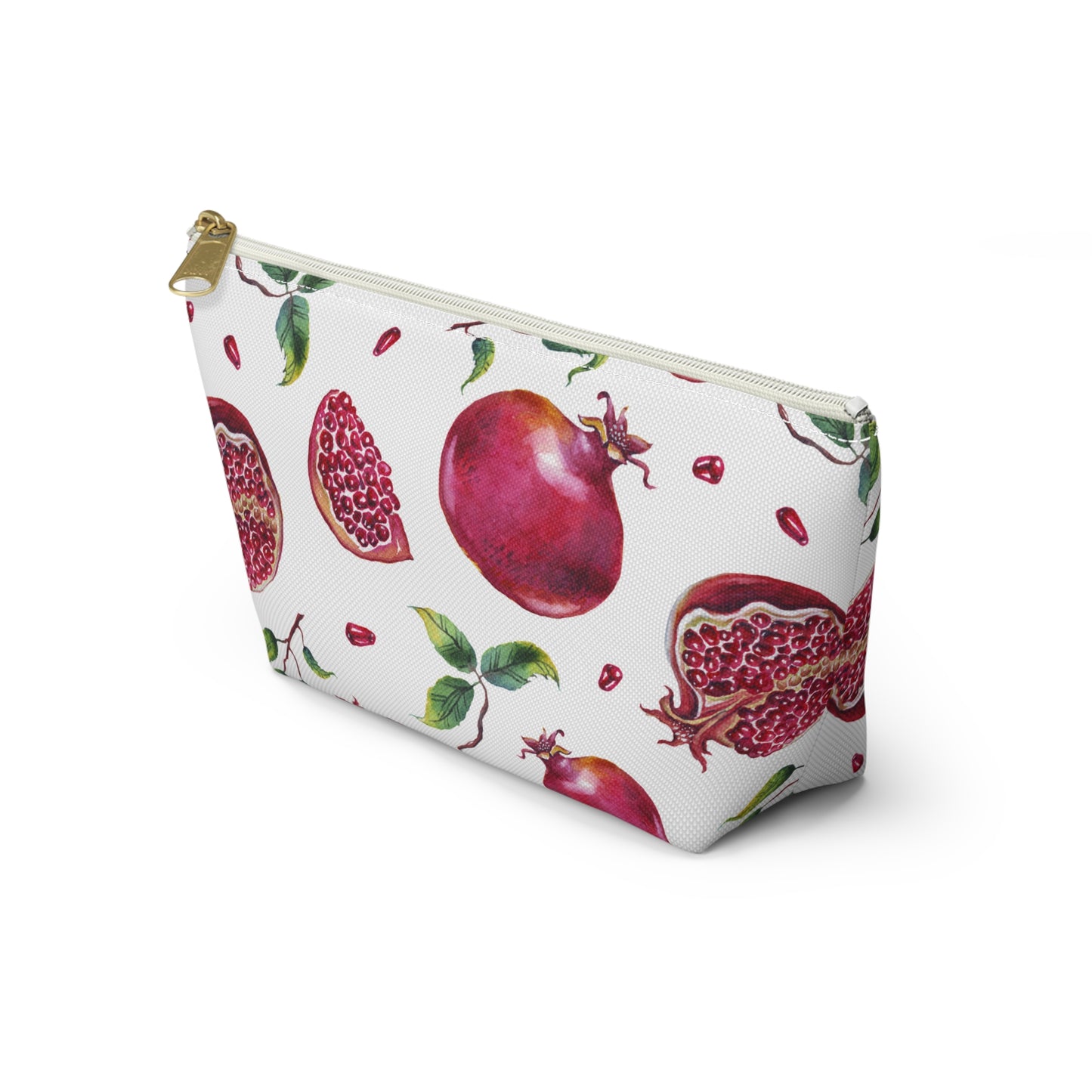 Pomegranate Accessory Pouch w T-bottom, make up, accessories travel pouch