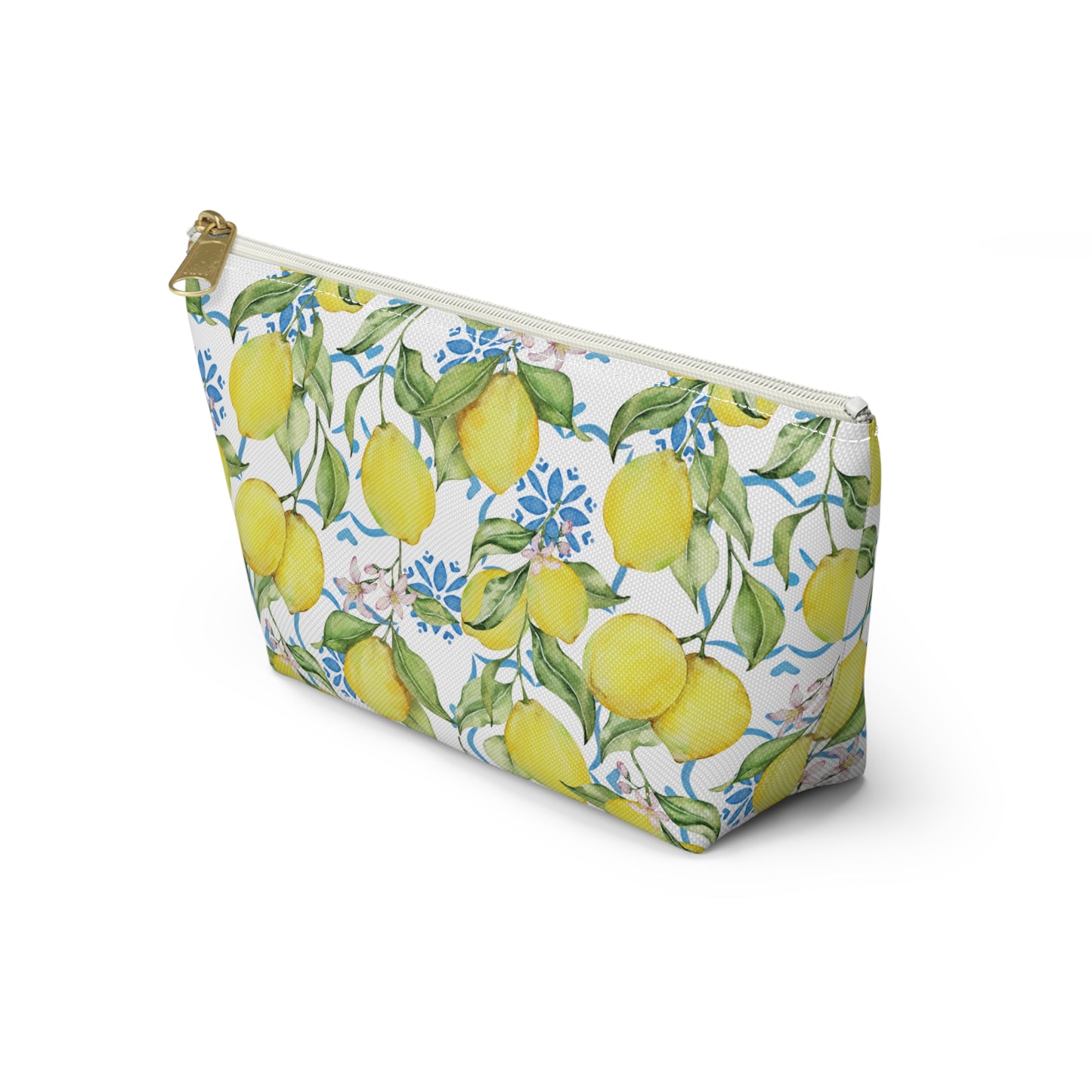 Mediterranean Lemons Accessory Pouch w T-bottom