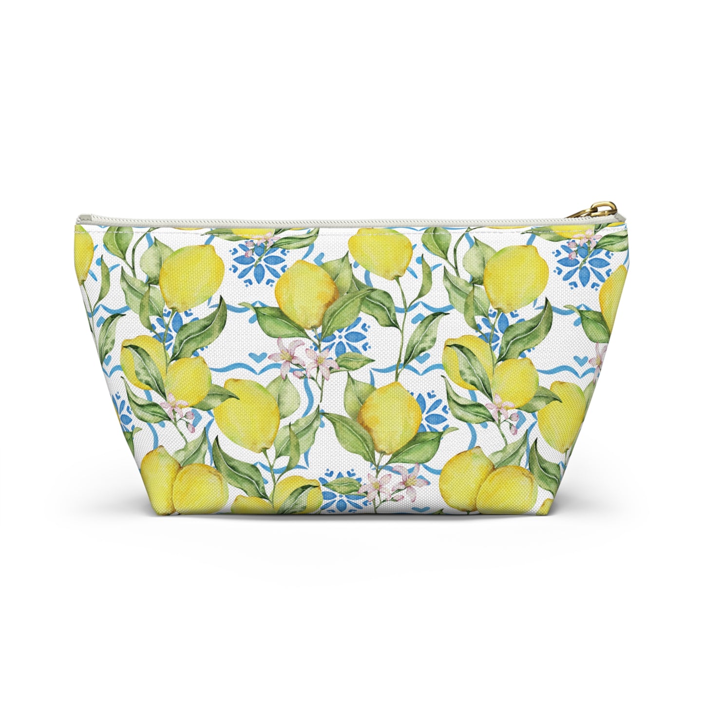 Mediterranean Lemons Accessory Pouch w T-bottom