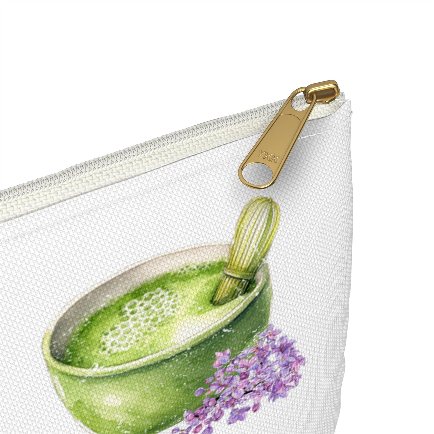 Matcha Green Tea Travel Pouch. Zipper pouch for travel and storage