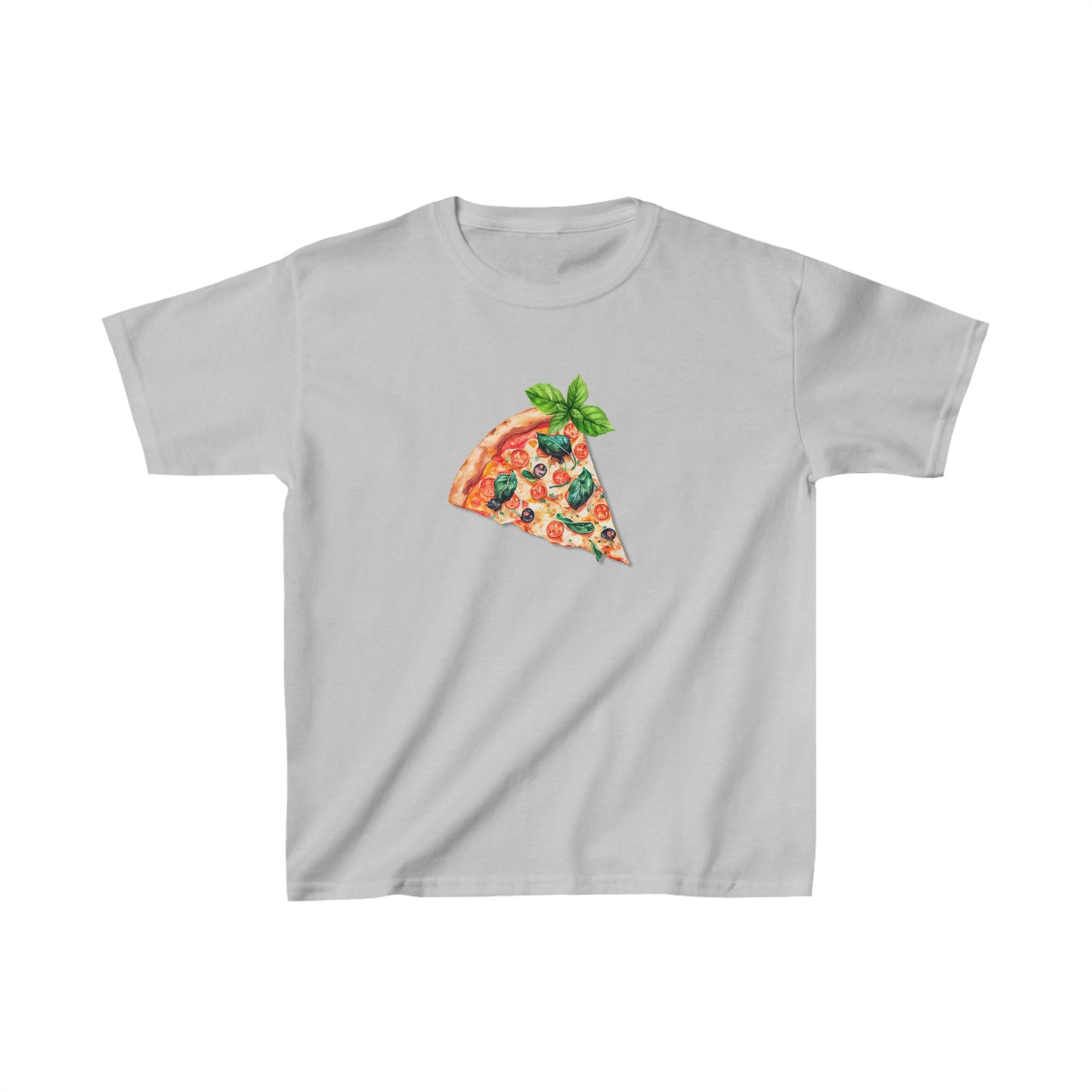 Women's Graphic Baby Tee Retro Pizza Slice Shirt.