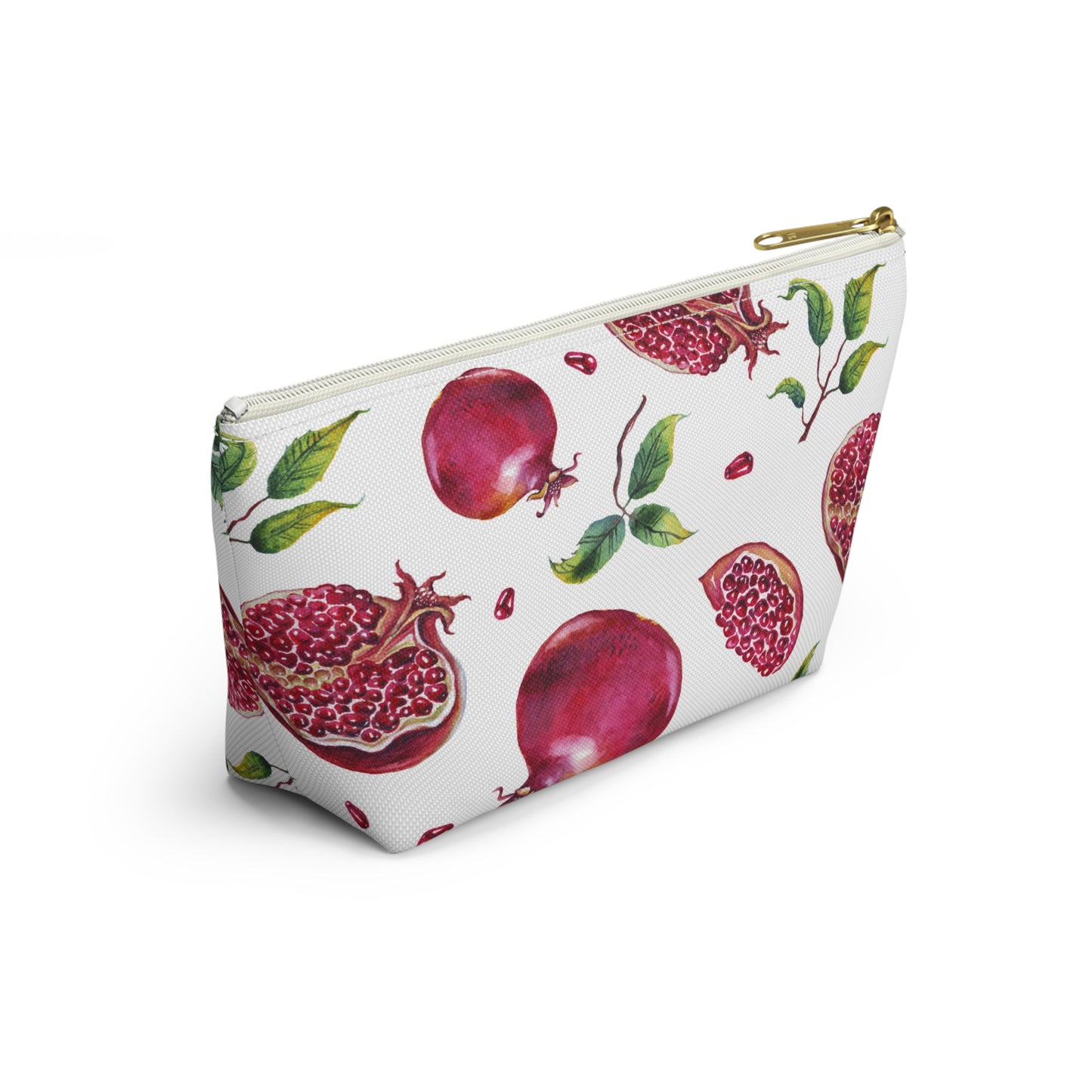 Pomegranate Accessory Pouch w T-bottom, make up, accessories travel pouch