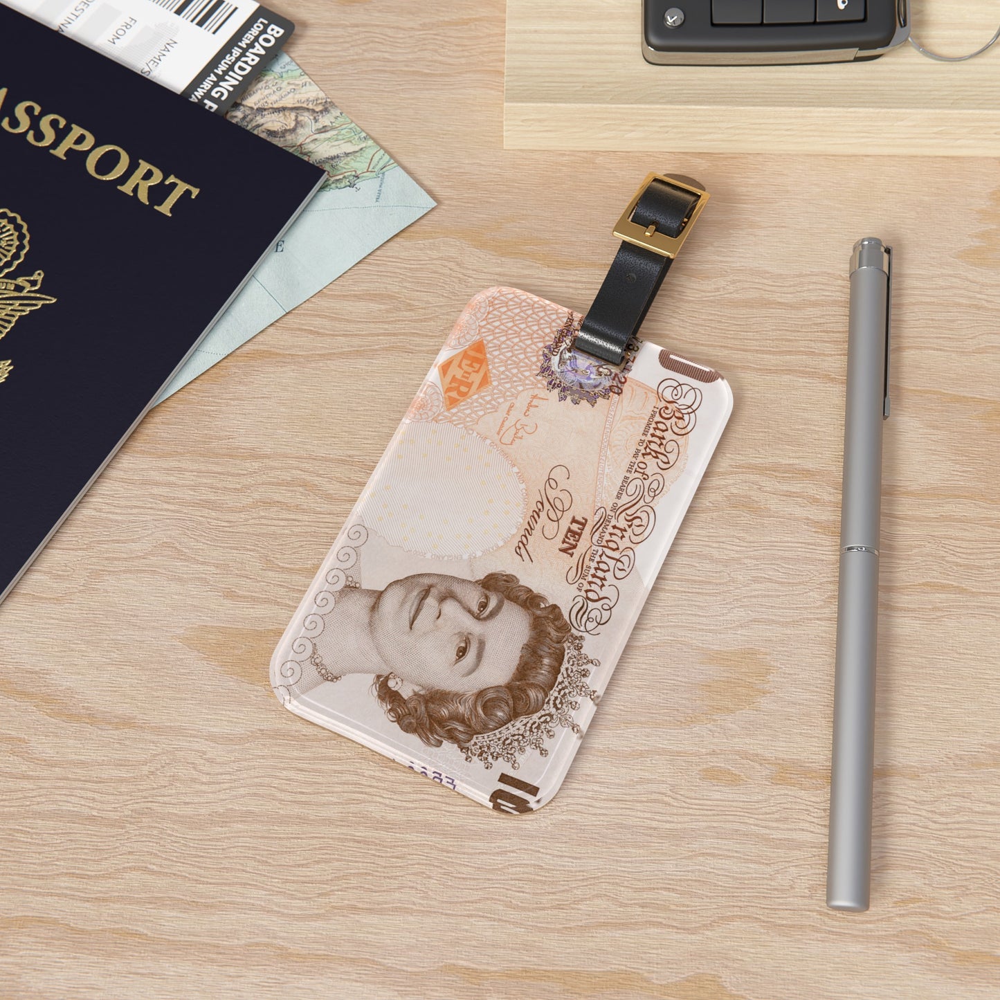 Currency UK Pounds London Luggage Tag
