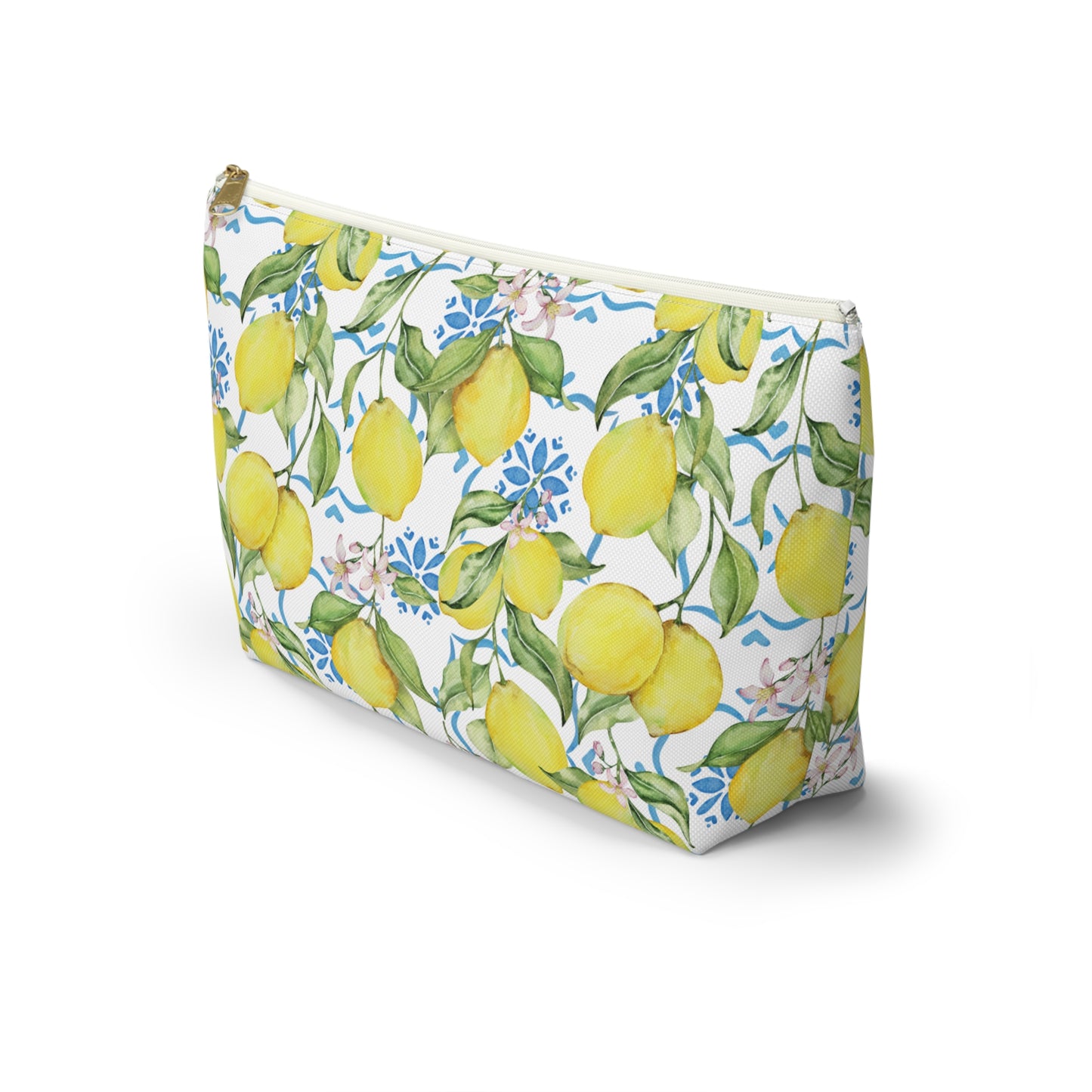 Mediterranean Lemons Accessory Pouch w T-bottom