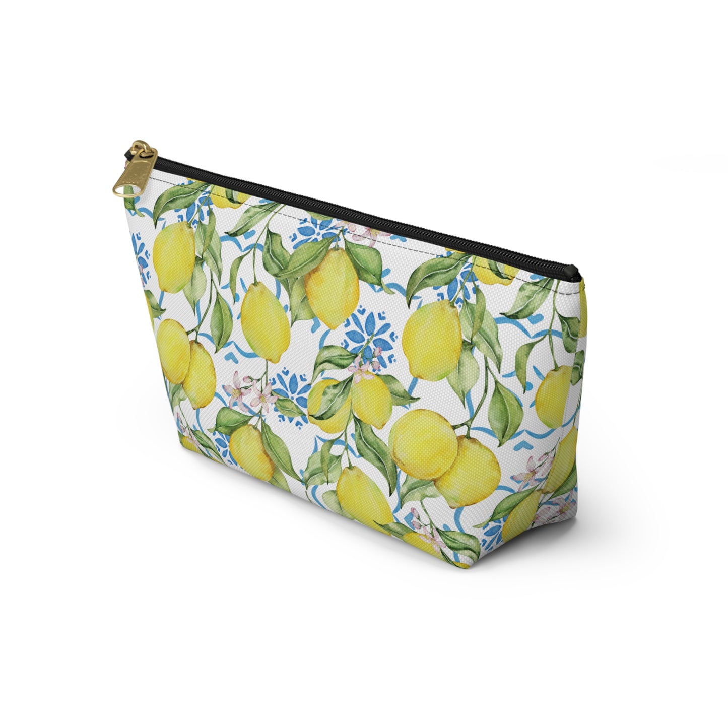 Mediterranean Lemons Accessory Pouch w T-bottom