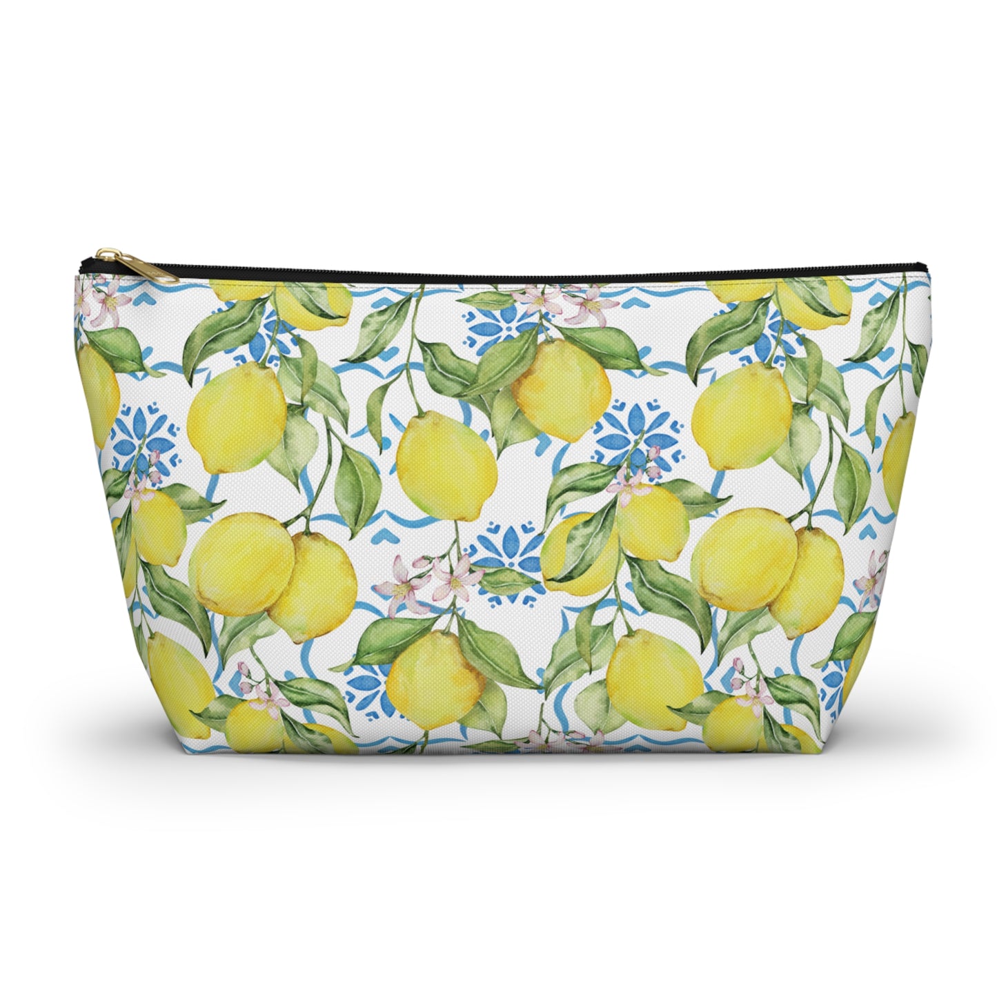 Mediterranean Lemons Accessory Pouch w T-bottom