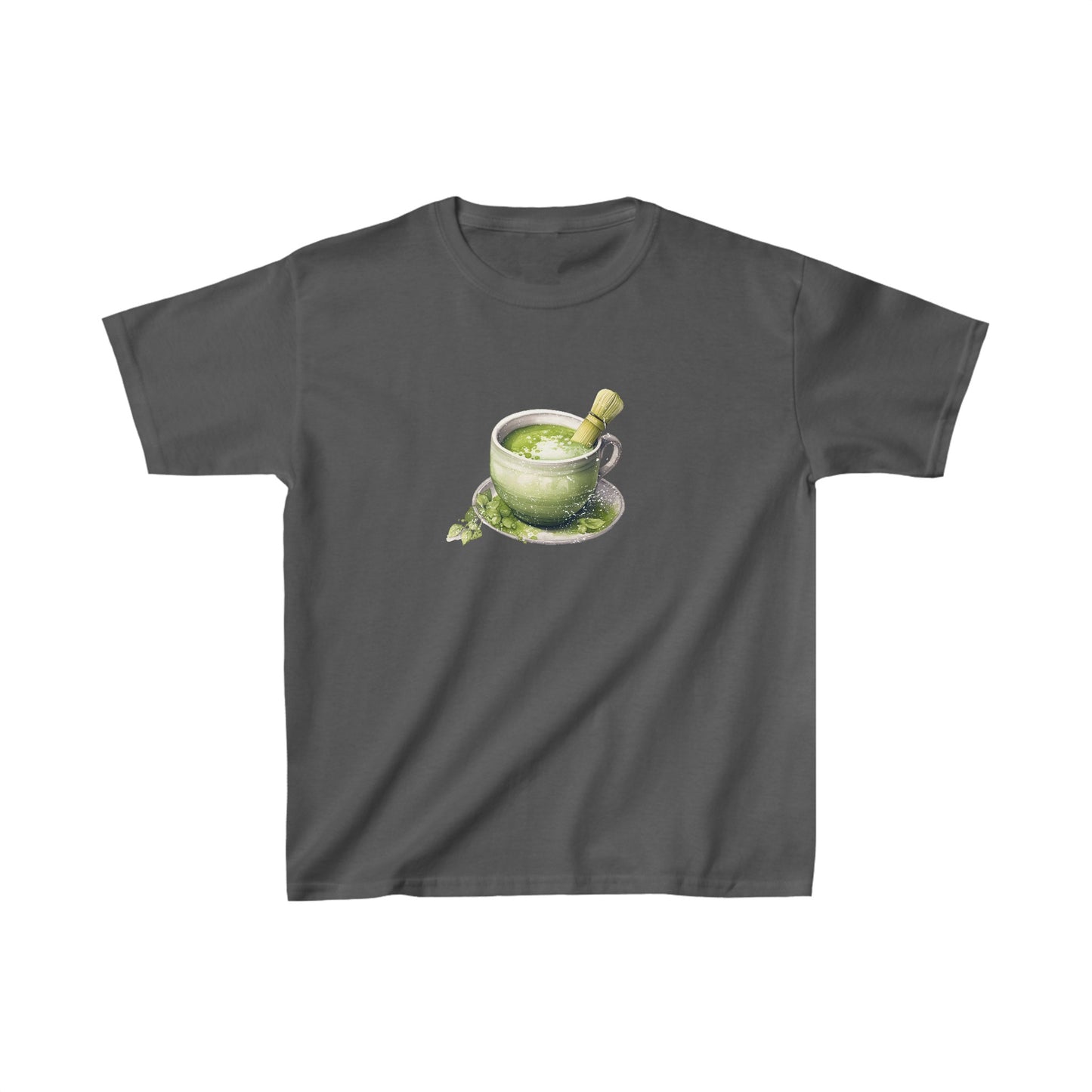 Matcha Green Bowl Graphic Baby Tee. Matcha Retro Graphic T Shirt.