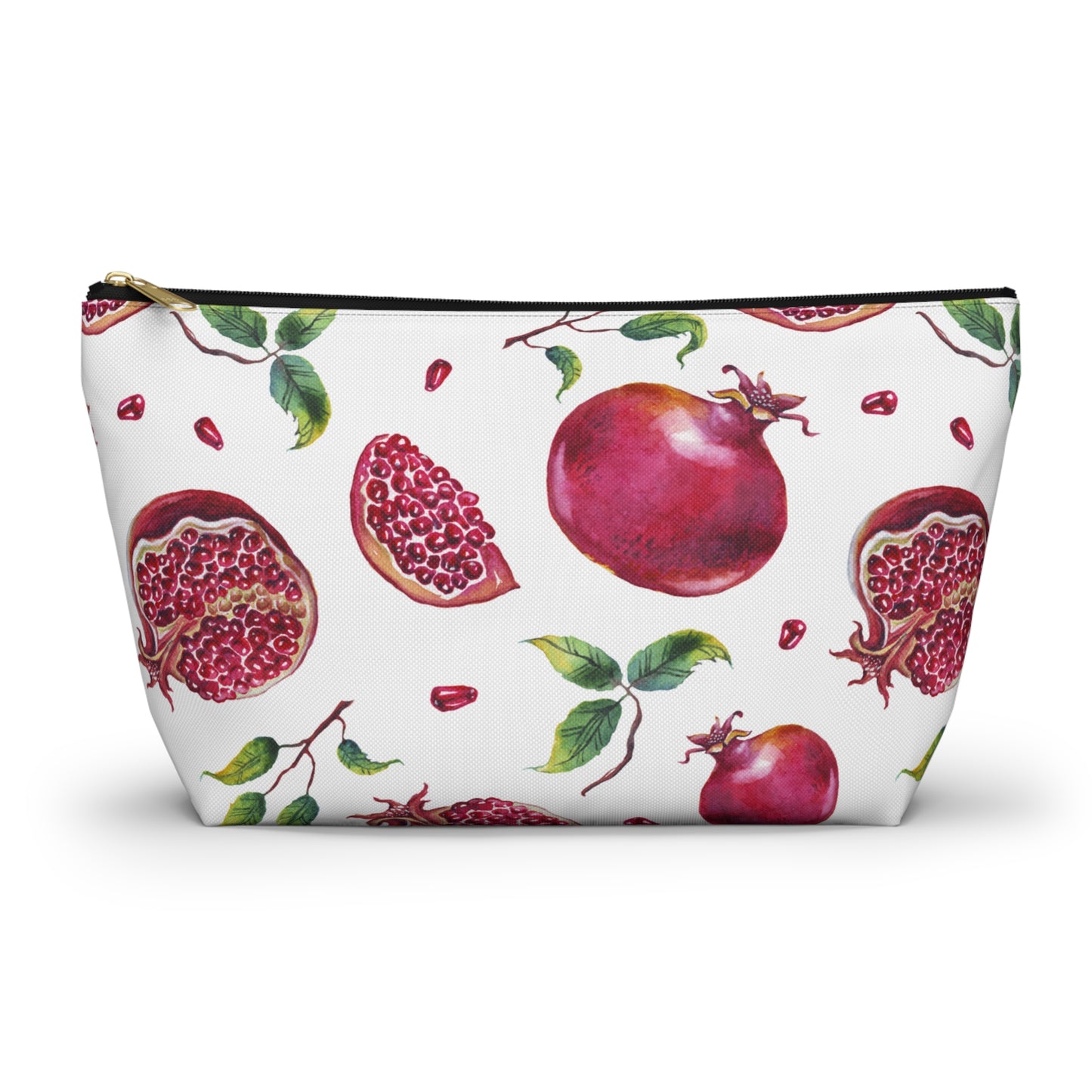 Pomegranate Accessory Pouch w T-bottom, make up, accessories travel pouch