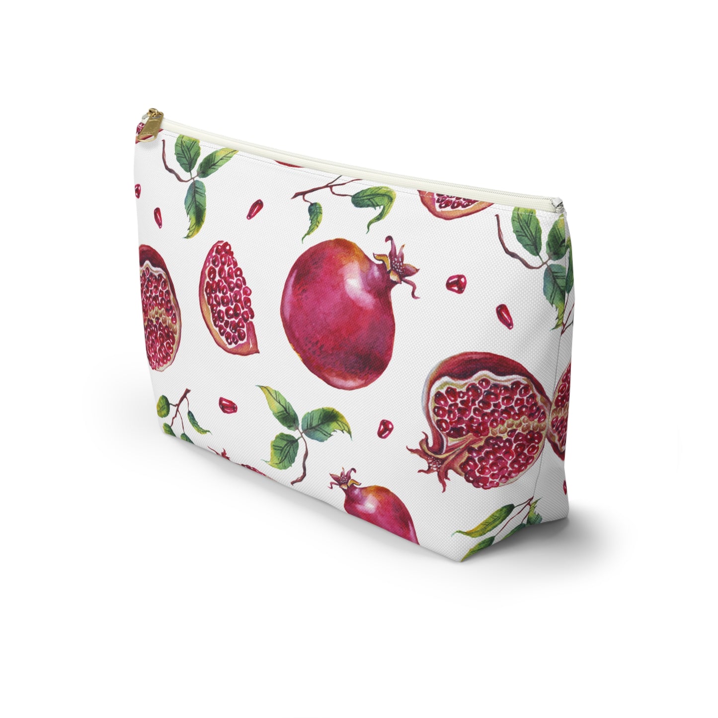 Pomegranate Accessory Pouch w T-bottom, make up, accessories travel pouch