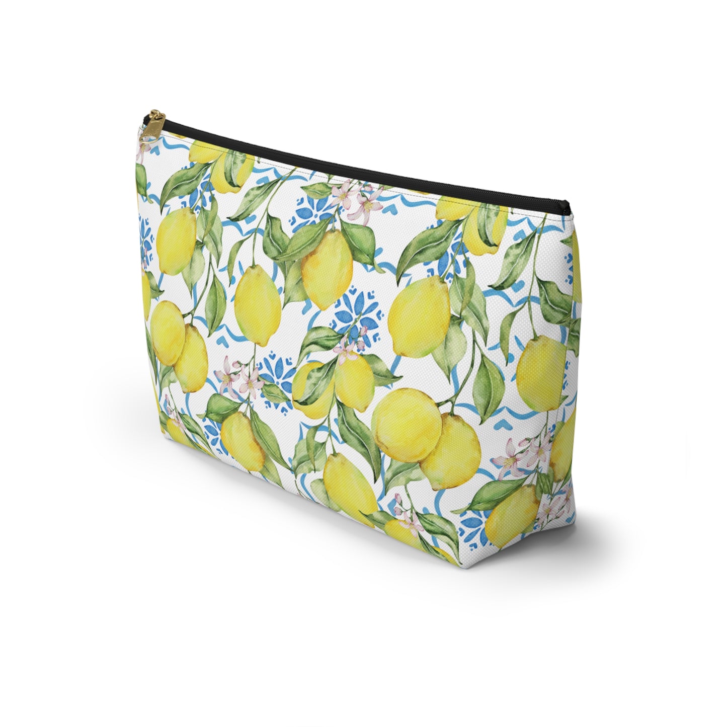 Mediterranean Lemons Accessory Pouch w T-bottom