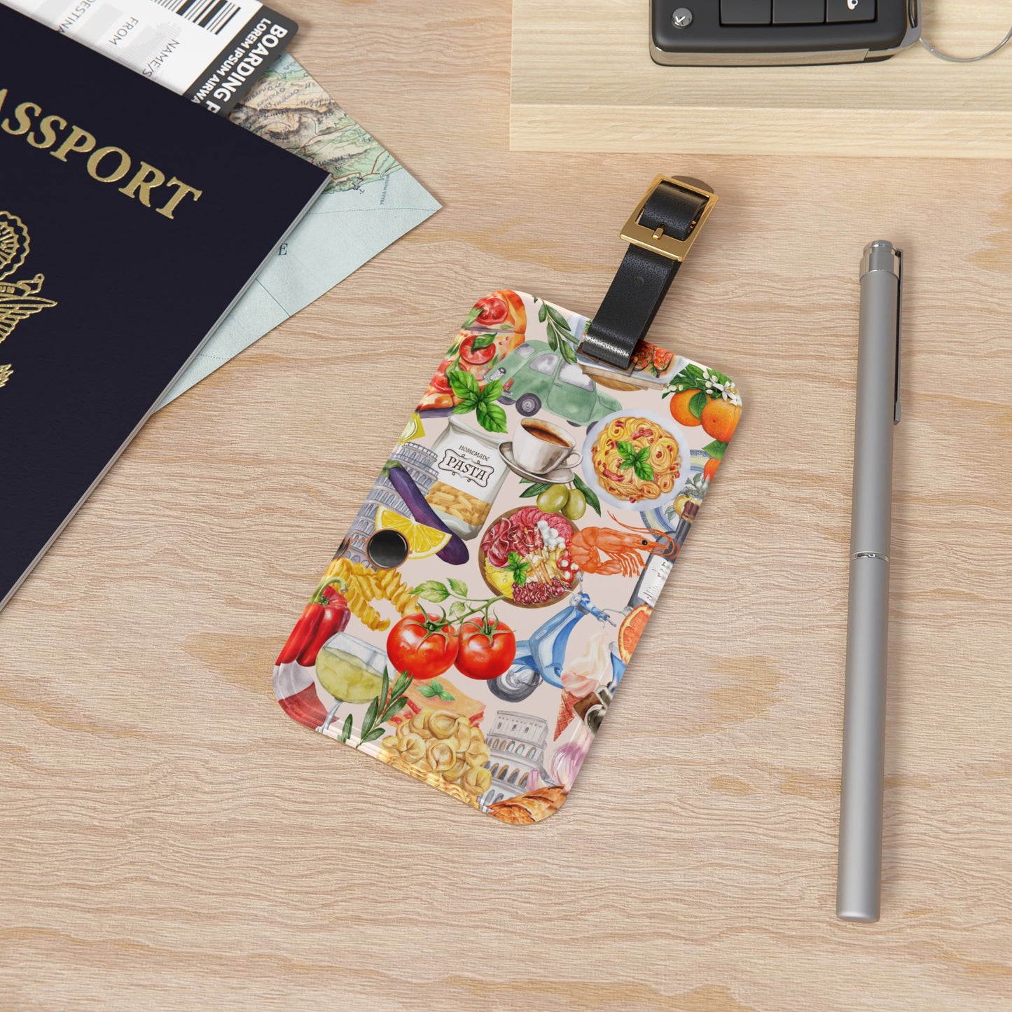 Italy Collage Art Luggage Tag