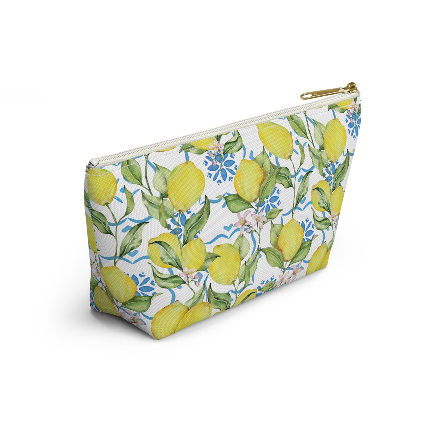 Mediterranean Lemons Accessory Pouch w T-bottom