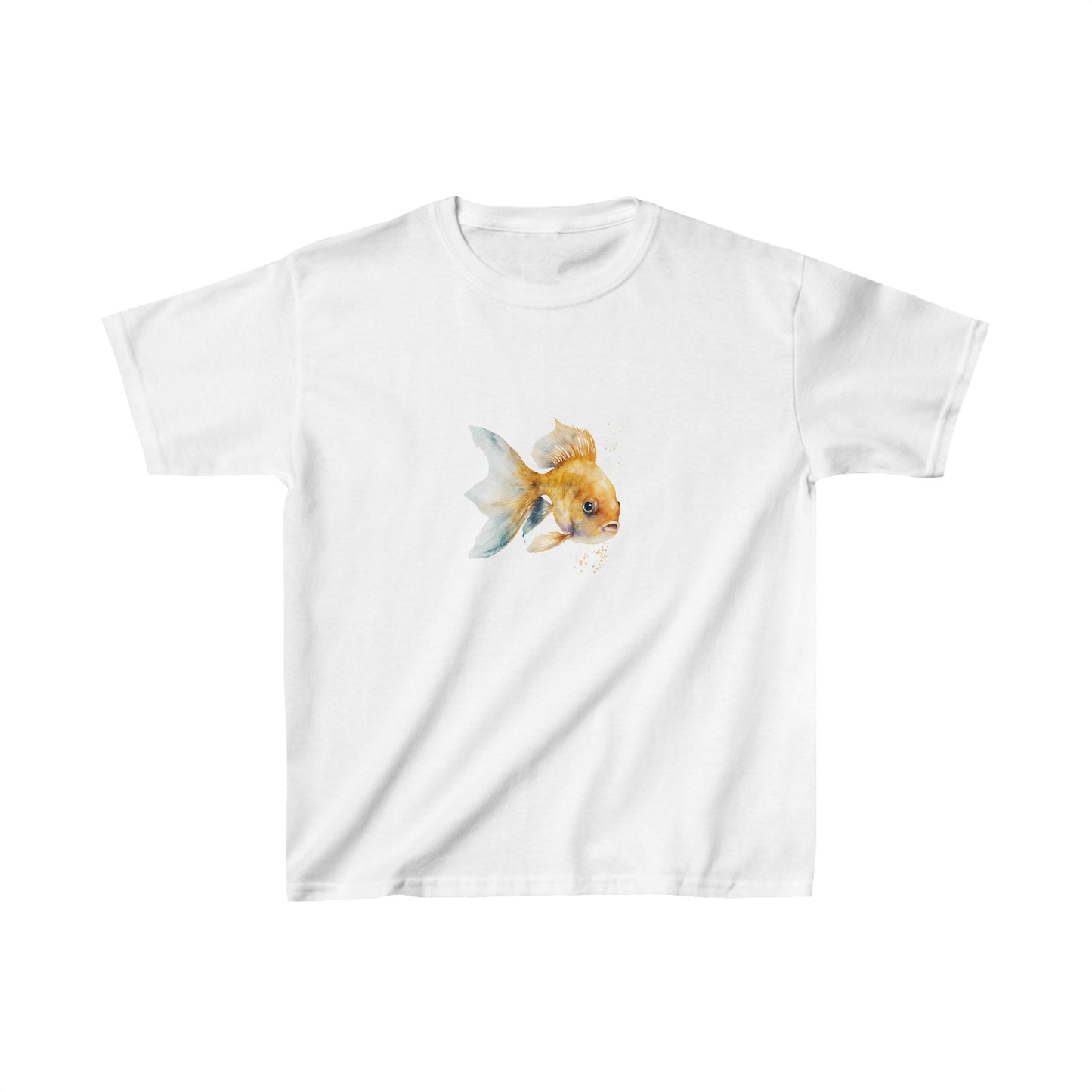 Women's Baby Tee Retro Goldfish Shirt.