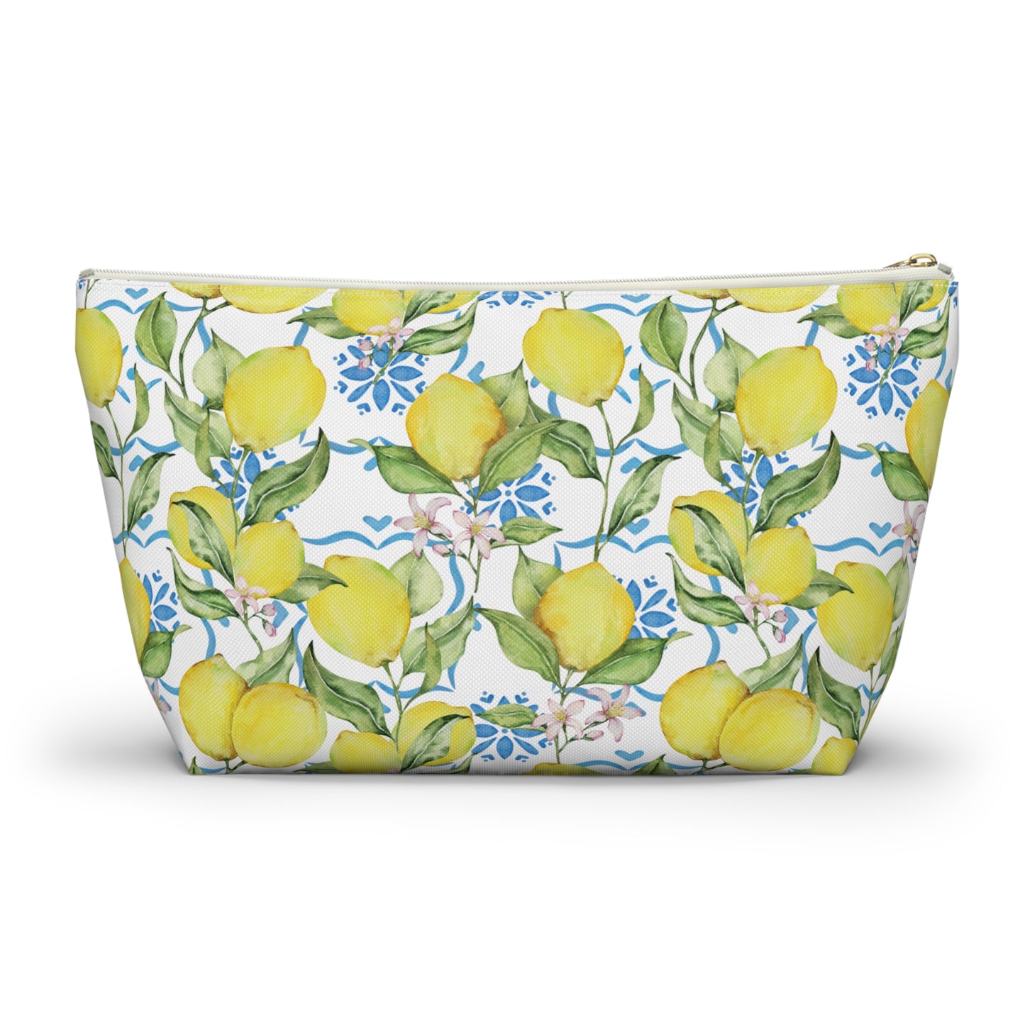 Mediterranean Lemons Accessory Pouch w T-bottom