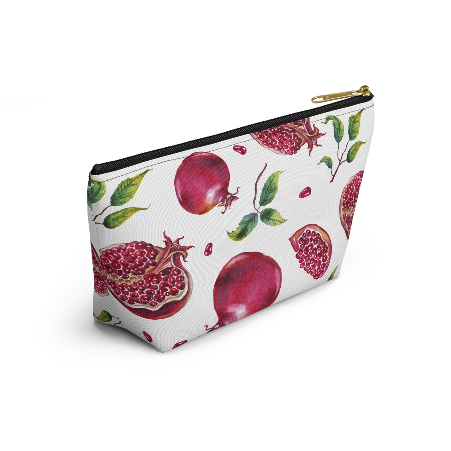 Pomegranate Accessory Pouch w T-bottom, make up, accessories travel pouch