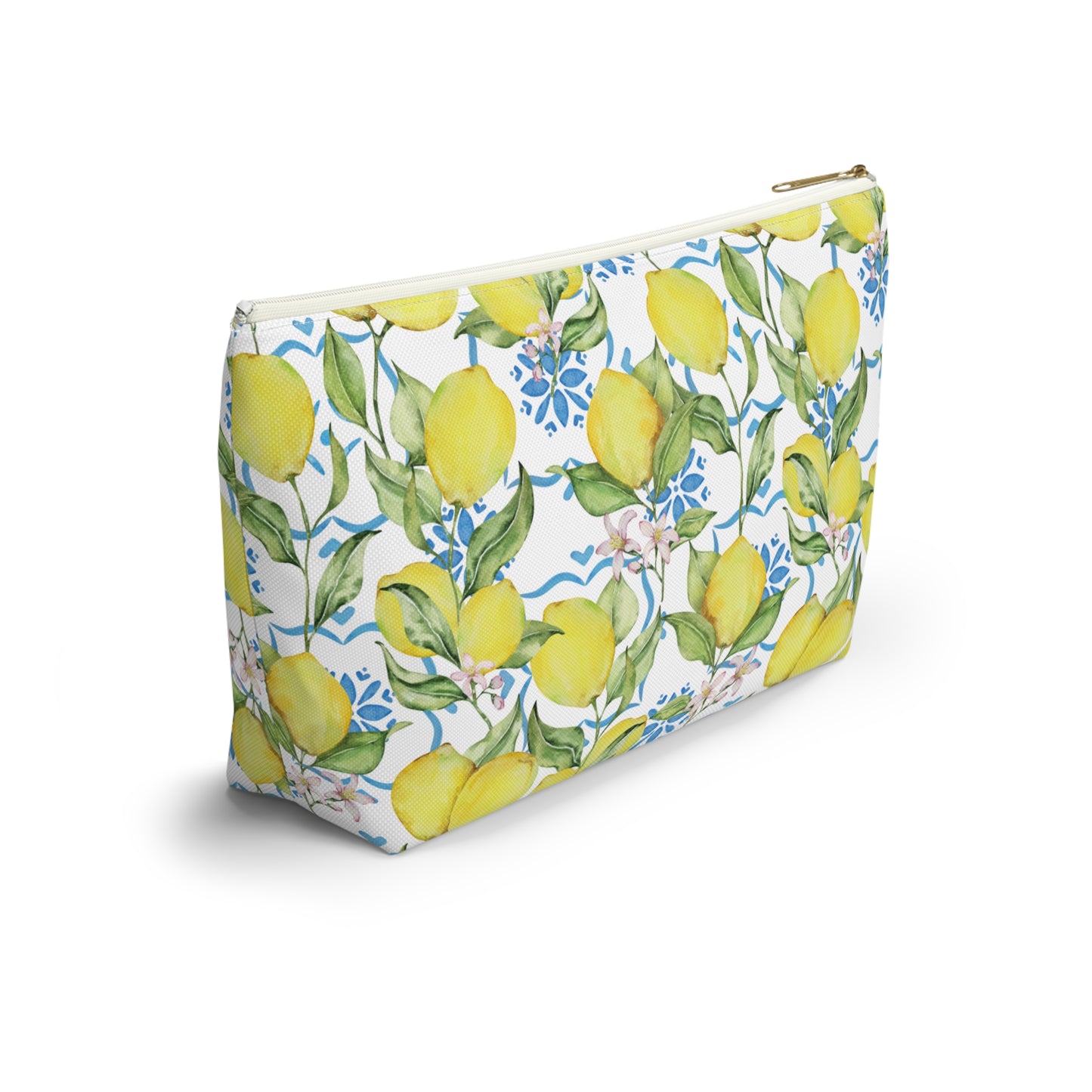 Mediterranean Lemons Accessory Pouch w T-bottom