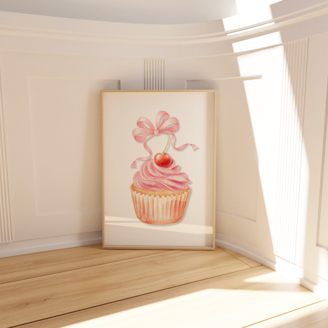 Cupcake Wall Art Sweet Treat Poster Printed on Premium Paper