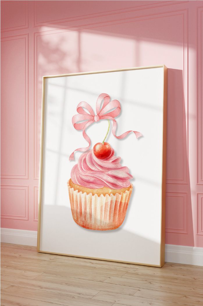 Cupcake Wall Art Sweet Treat Poster Printed on Premium Paper