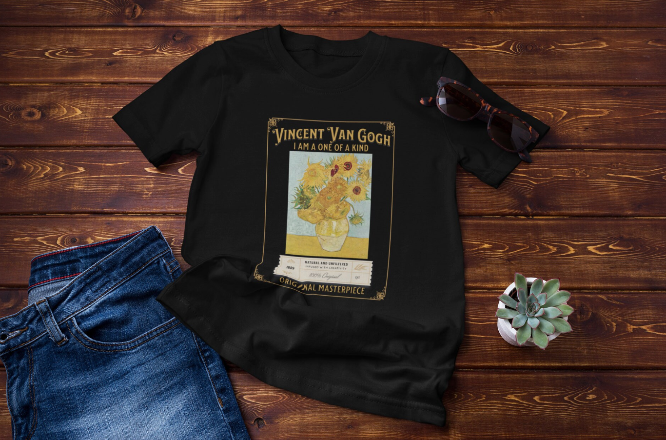 Vincent Van Gogh Vintage T Shirt | Sunflowers