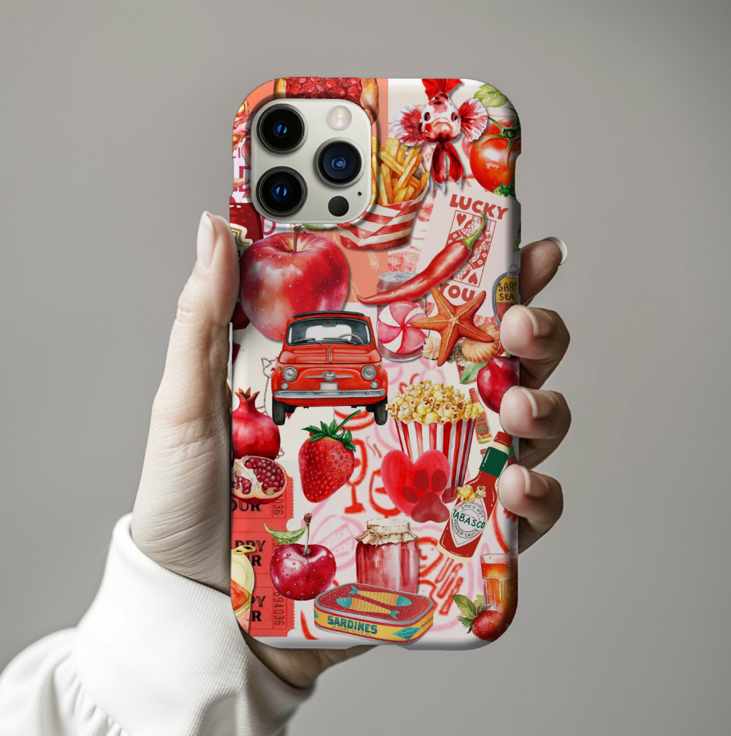 Collage Red Phone Case