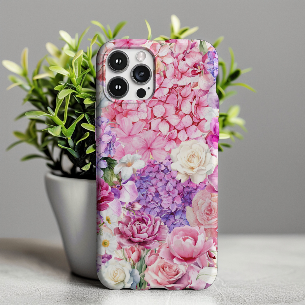 Pink Floral Collage Phone Case