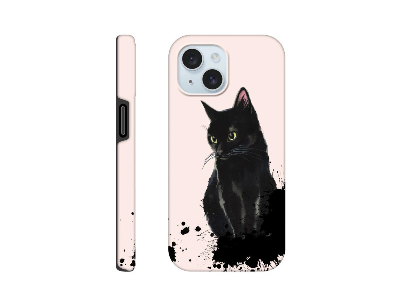 Black Cat Phone Case | Durable iPhone 15, 14, 13, 12 Cover