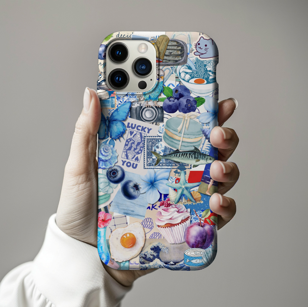 Collage Blue iPhone Case