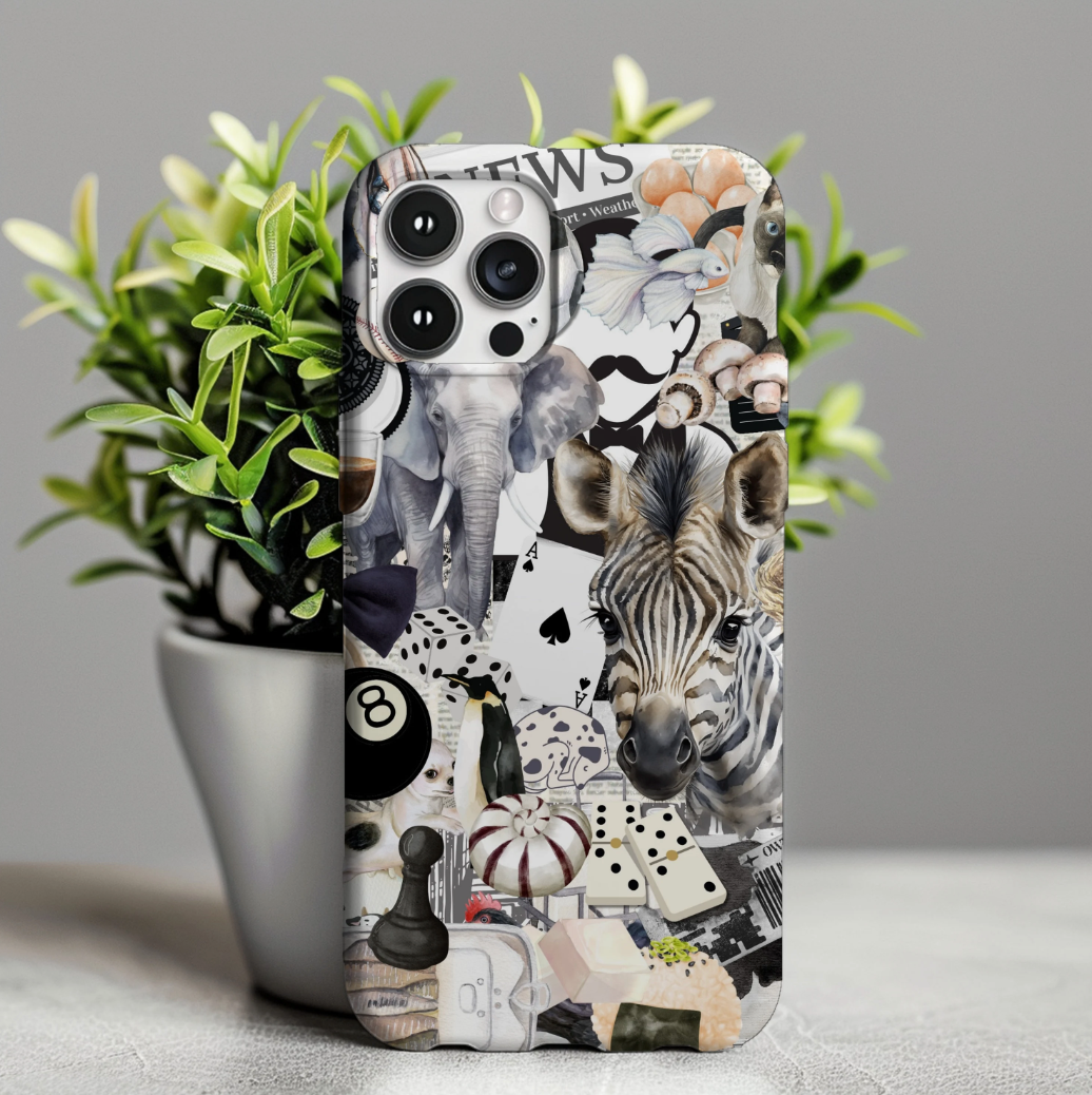 Black and White Collage Phone Case