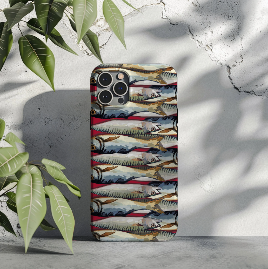 Retro Sardines Food Art Slim Phone Case