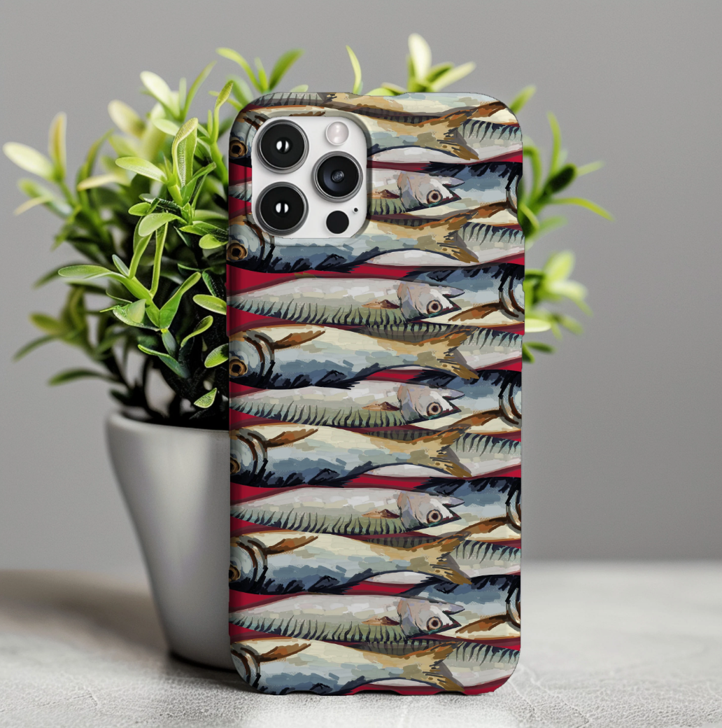 Retro Sardines Food Art Slim Phone Case