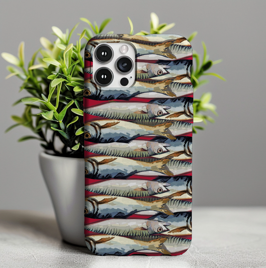 Retro Sardines Food Art Slim Phone Case