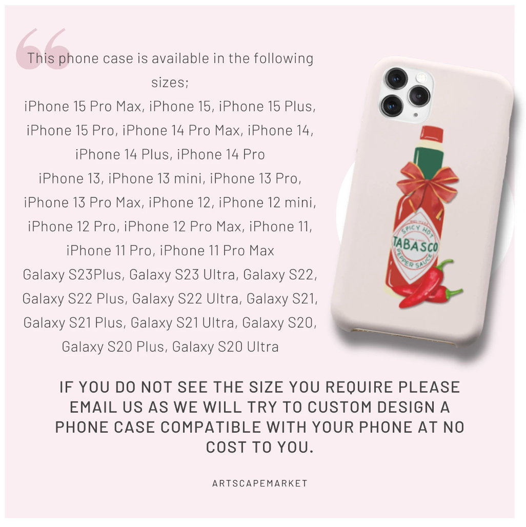 Tabasco Hot Sauce Retro Phone Case