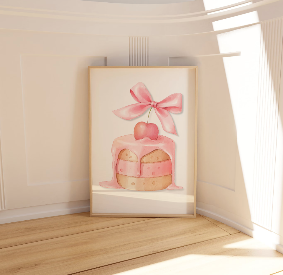 Cupcake 3 Wall Art | Feminine Poster Printed on Premium Paper