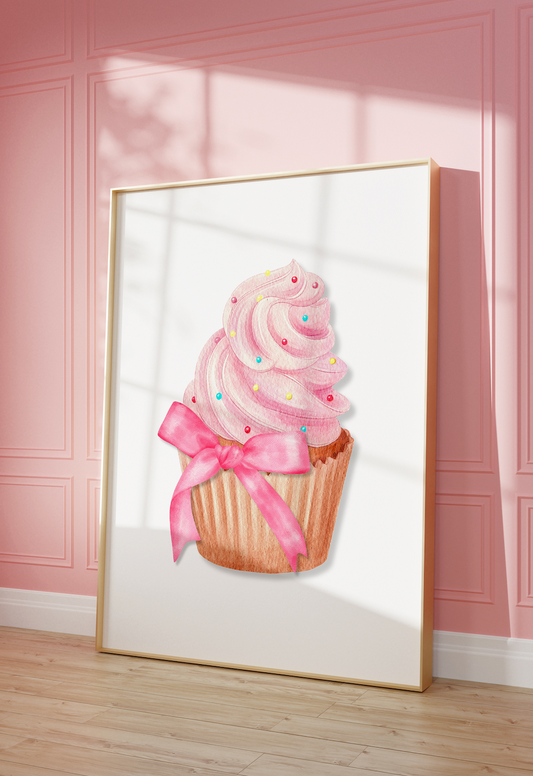 Cupcake 4 Wall Art | Feminine Poster Printed on Premium Paper