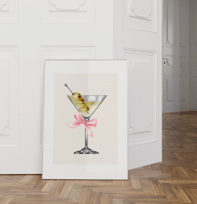 Martini Cocktail Wall Art Poster Print
