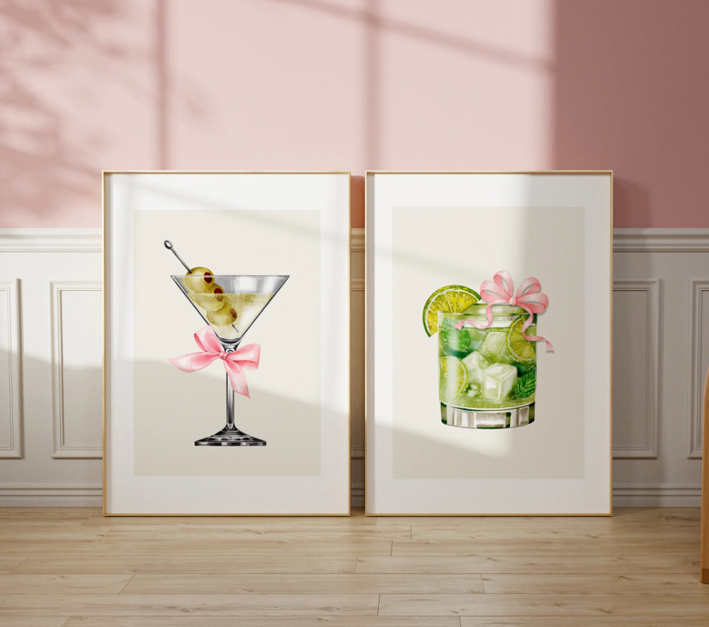 Martini Cocktail Wall Art Poster Print