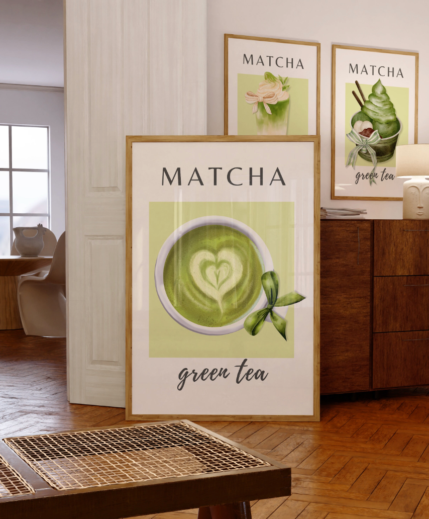 Matcha Green Tea Poster Print