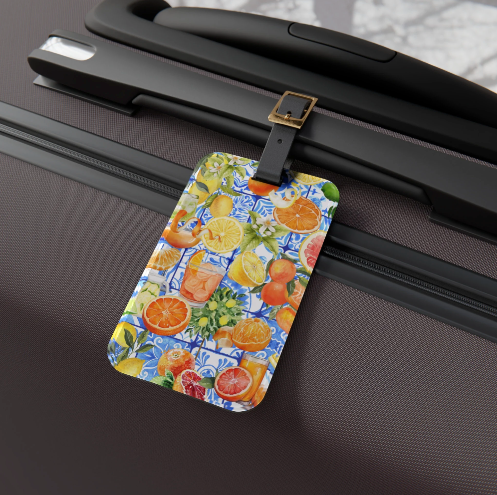 Citrus Collage Art Luggage Tag