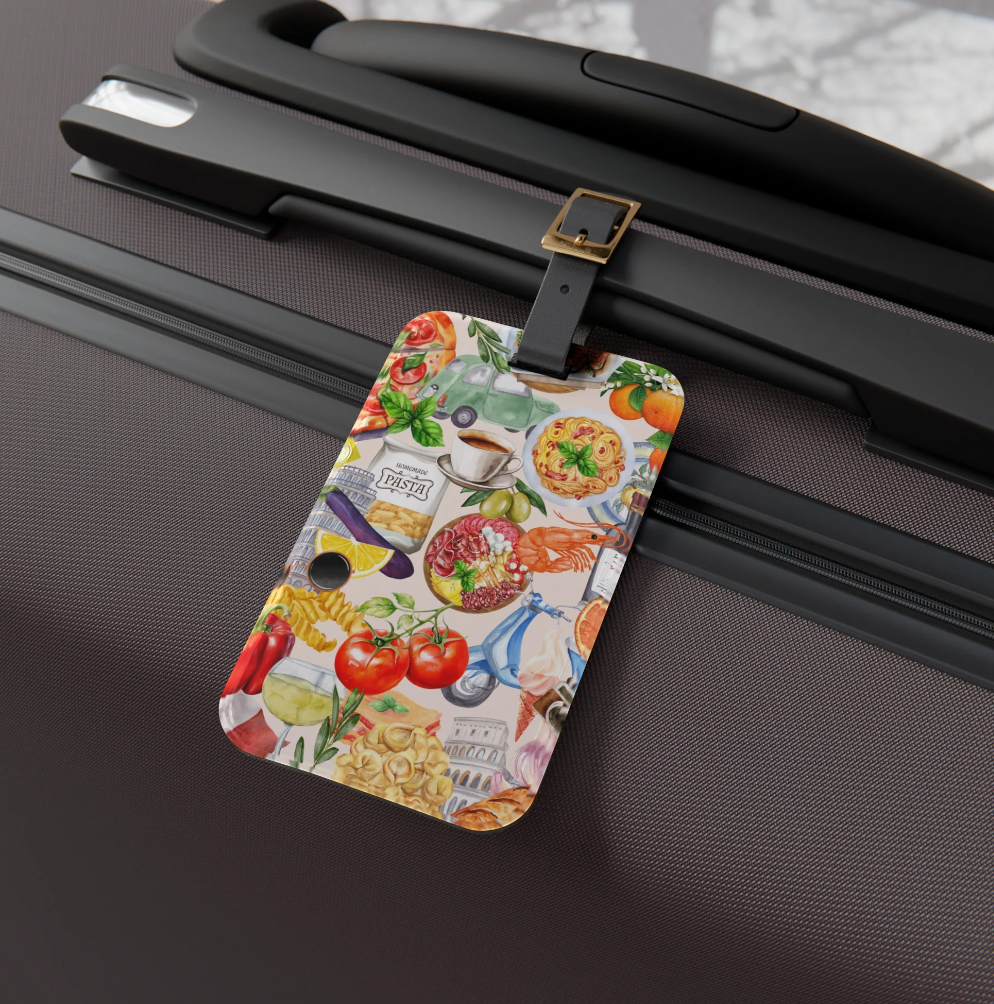 Italy Collage Art Luggage Tag