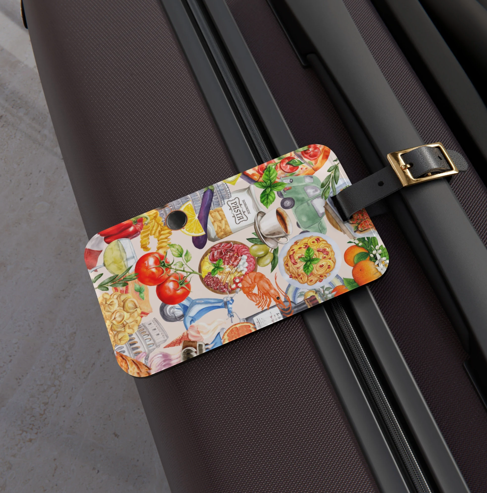 Italy Collage Art Luggage Tag