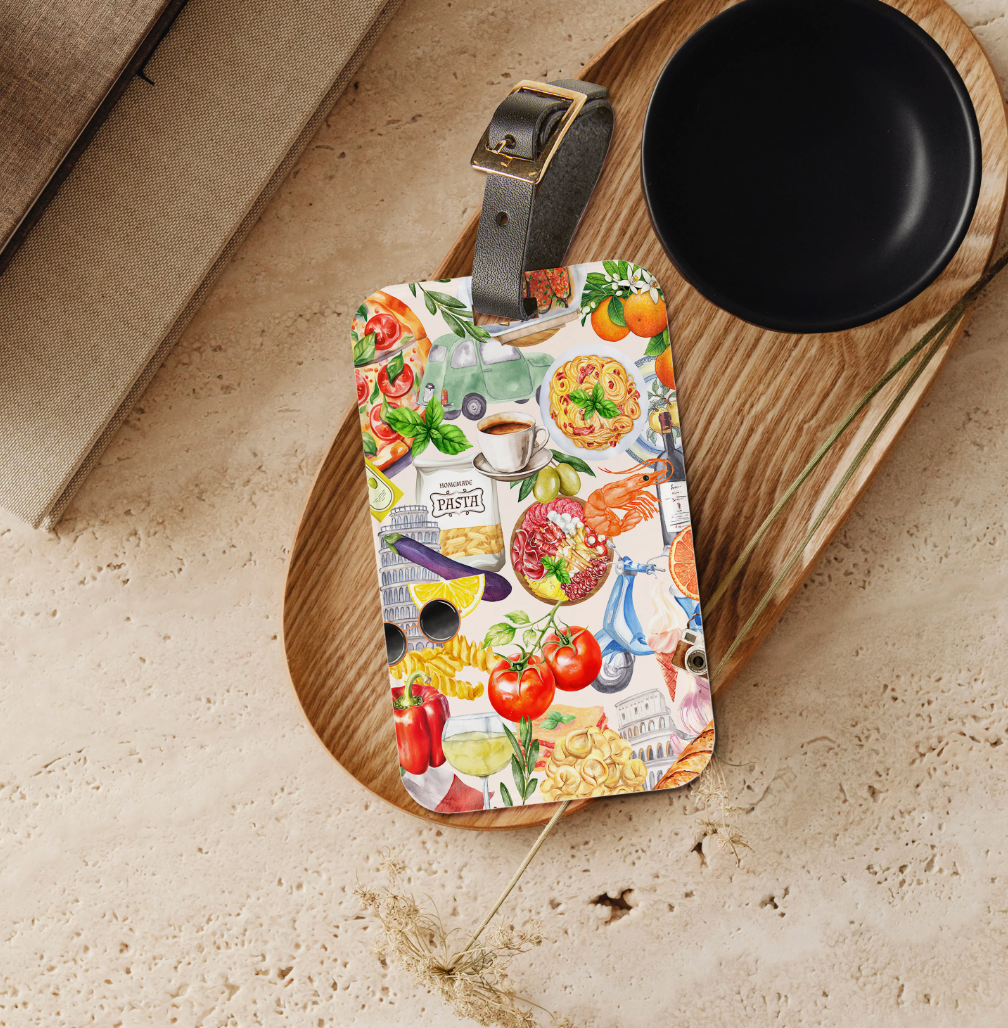 Italy Collage Art Luggage Tag