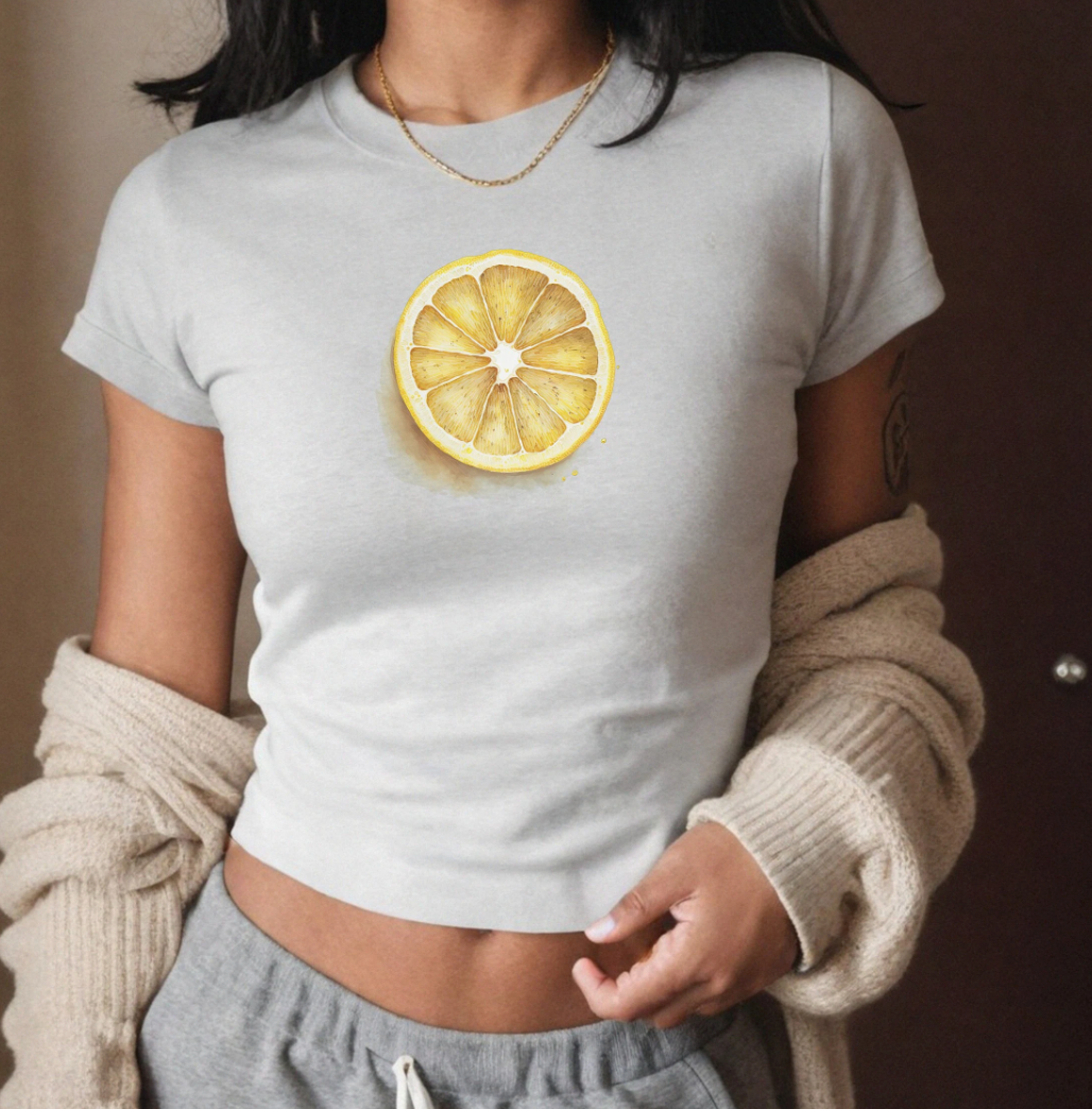 Graphic Baby Tee Lemon Slice