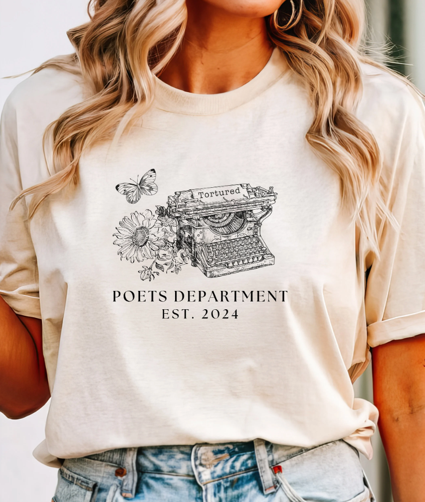 Tortured Poet Vintage Oversized Summer T Shirt. TTPD Vintage Graphic Shirt