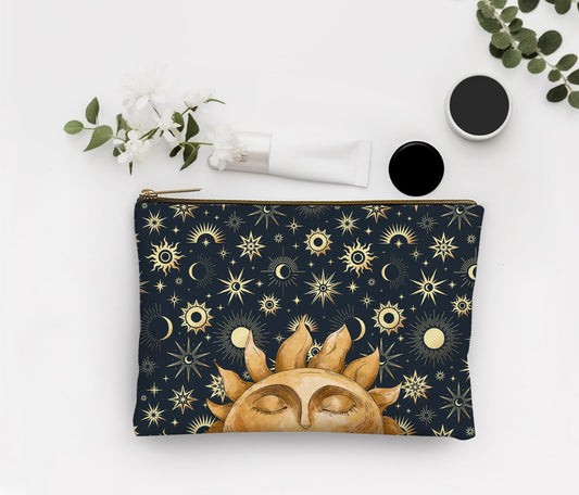 Celestial Pouch. Zipper Accessories Travel Documents Pouch pencil case, cosmetic and travel bags