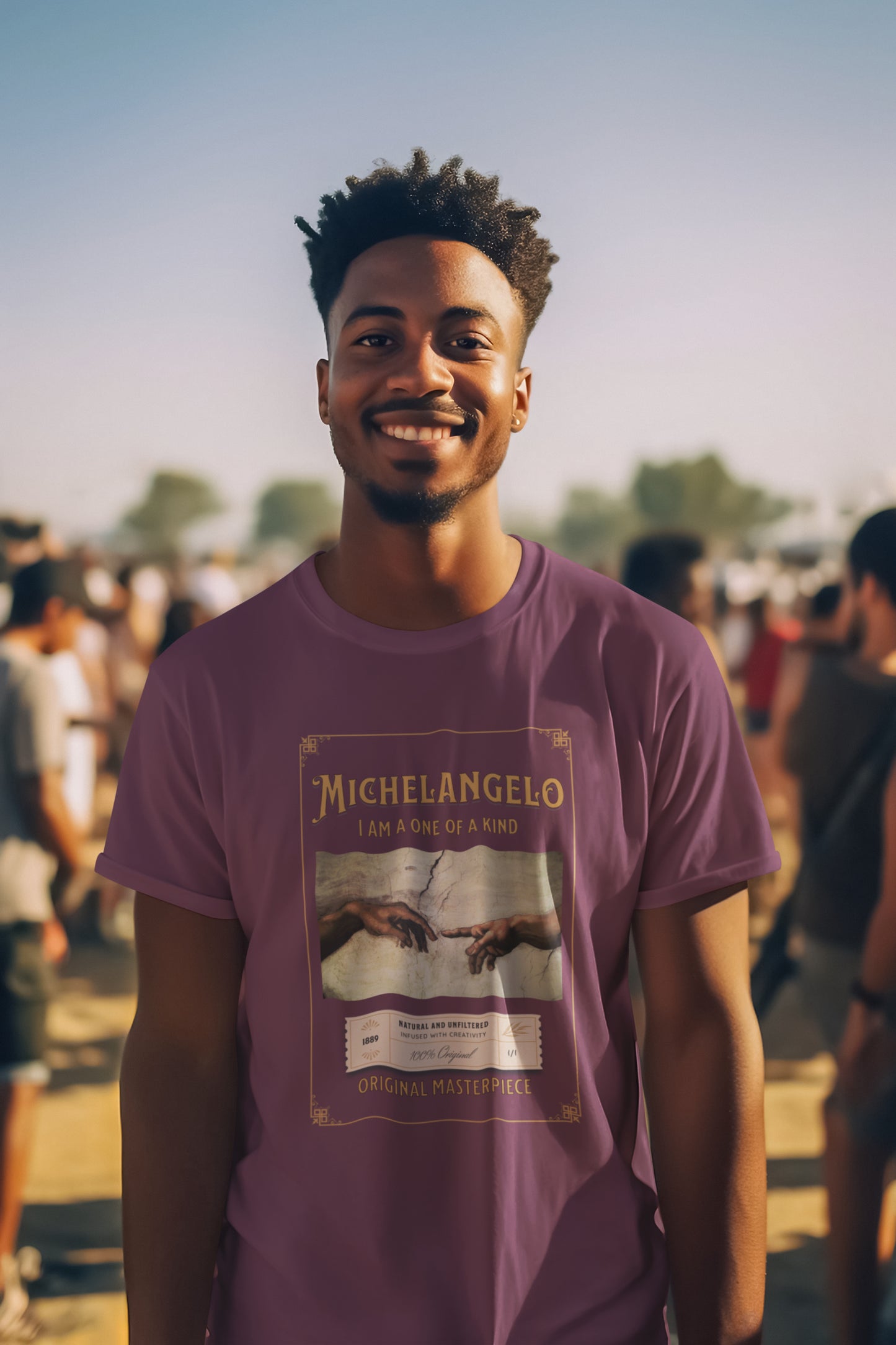 Michelangelo Renaissance Vintage T-Shirt | The Creation of Adam
